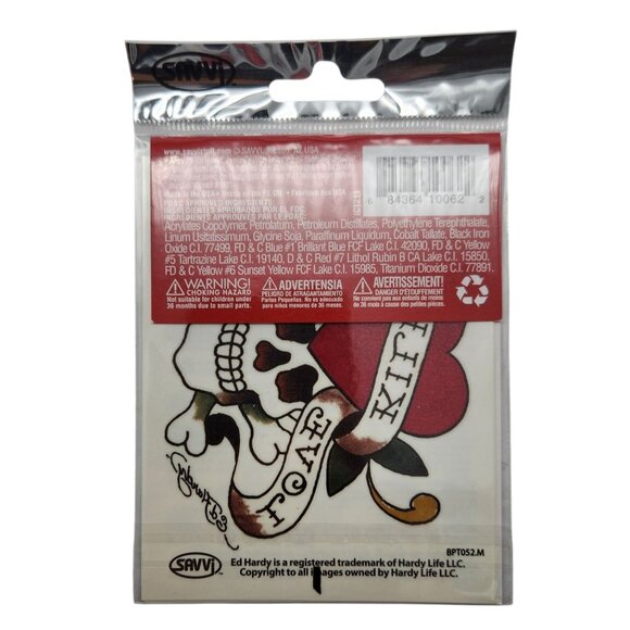 Ed Hardy Nail Tattoo Decals 3 Packages with 10 Sets and Matching Tattoo NEW - Picture 5 of 7